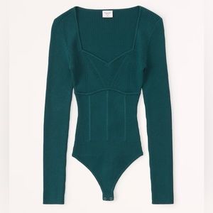 Abercrombie & Fitch Corset Sweetheart Sweater Bodysuit